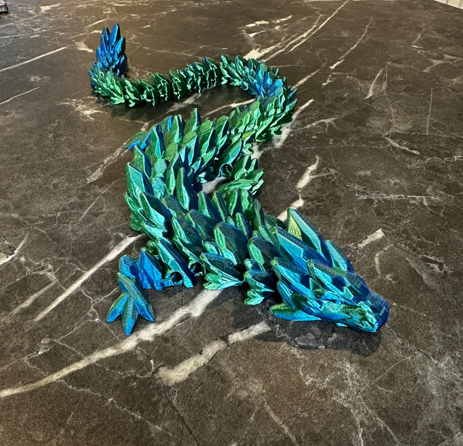 Beweglicher Kristall Edelstein Glieder Drache 3D Druck Crystal Dragon - 3dDraMa