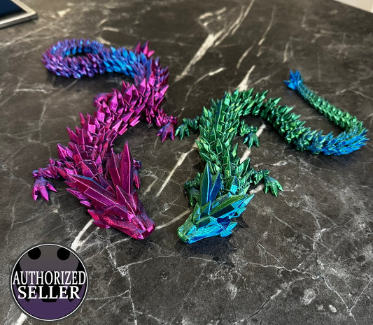 Beweglicher Kristall Glieder Drache 3D Druck Crystal Dragon - 3dDraMa