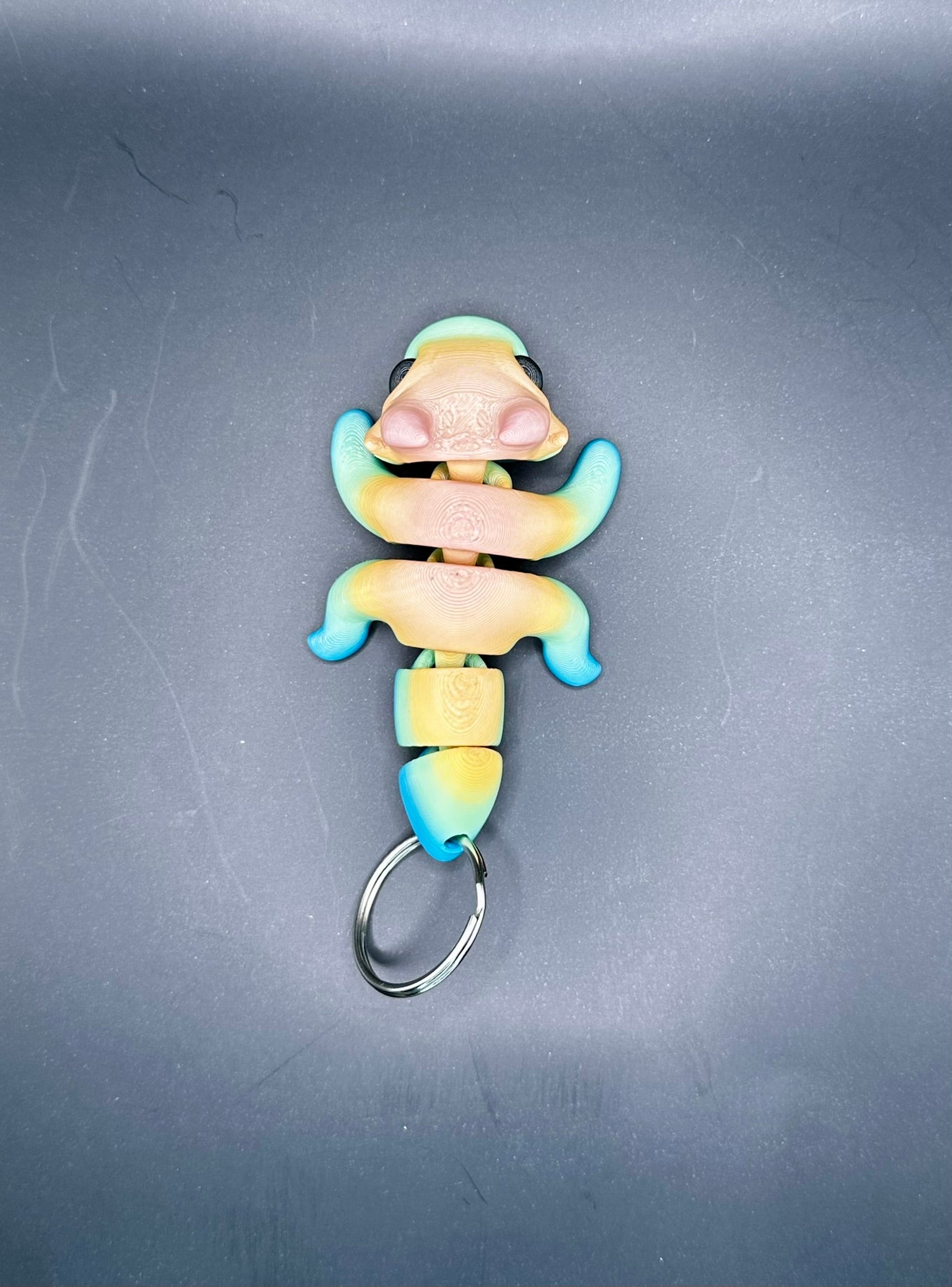 Drachen Regenbogen Glieder Schlüsselanhänger 3D Druck Dragon Key Chain - 3dDraMa