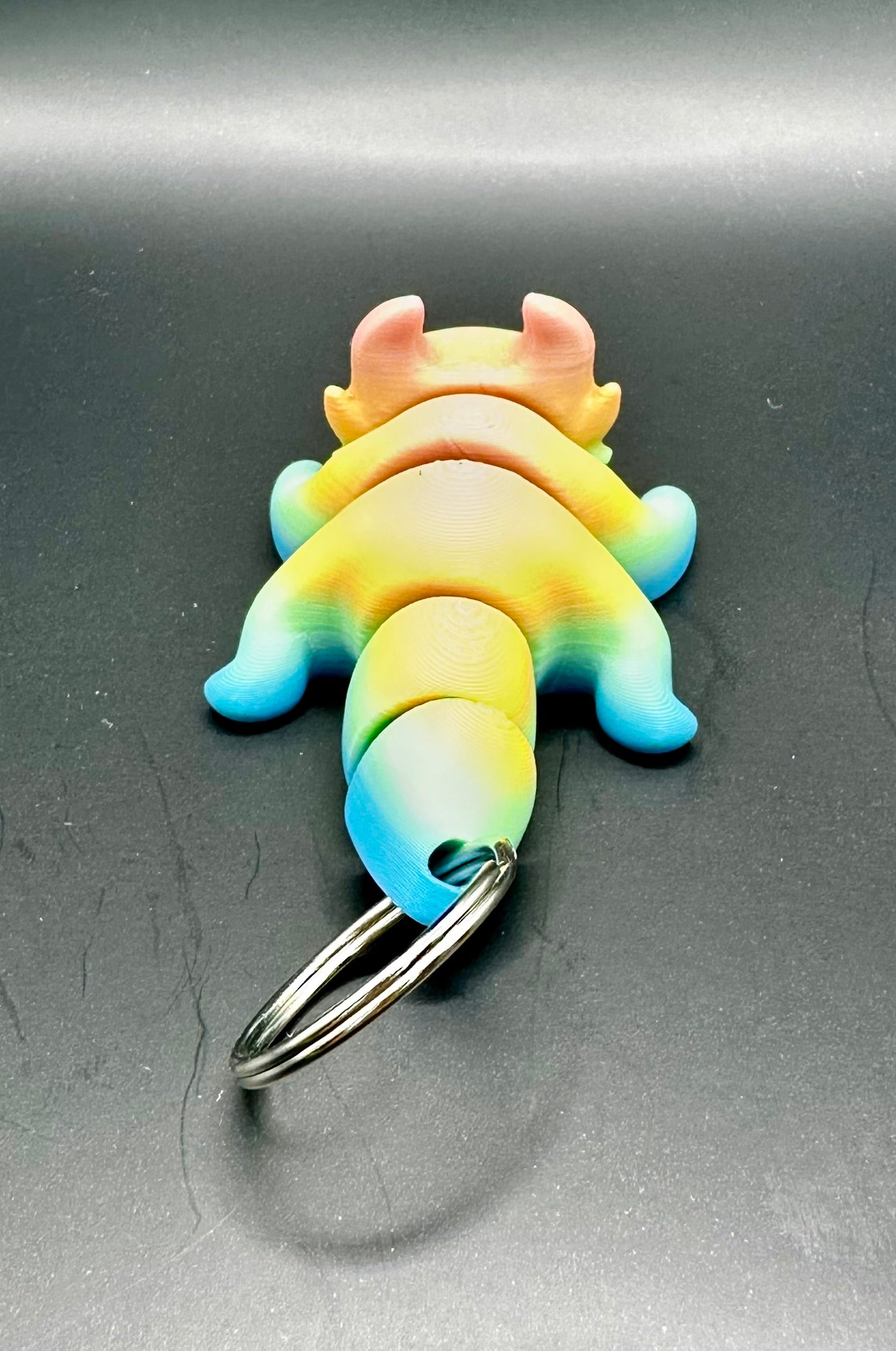 Drachen Regenbogen Glieder Schlüsselanhänger 3D Druck Dragon Key Chain - 3dDraMa