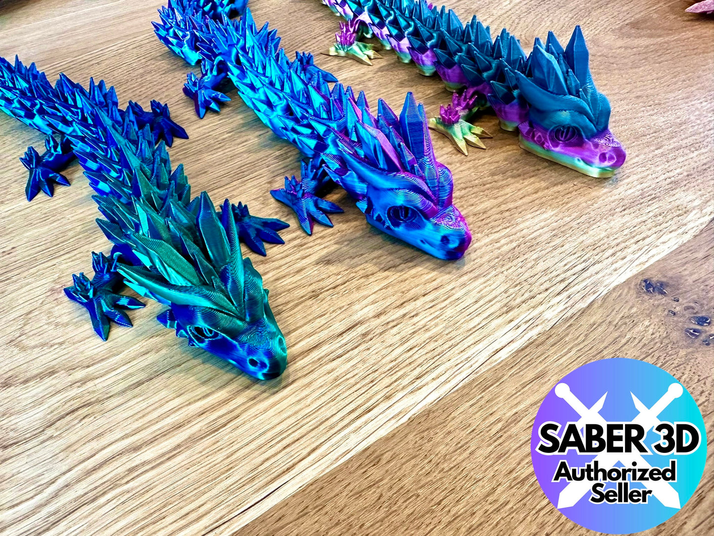 Beweglicher Kristall Glieder Drache 3D Druck Crystal Dragon