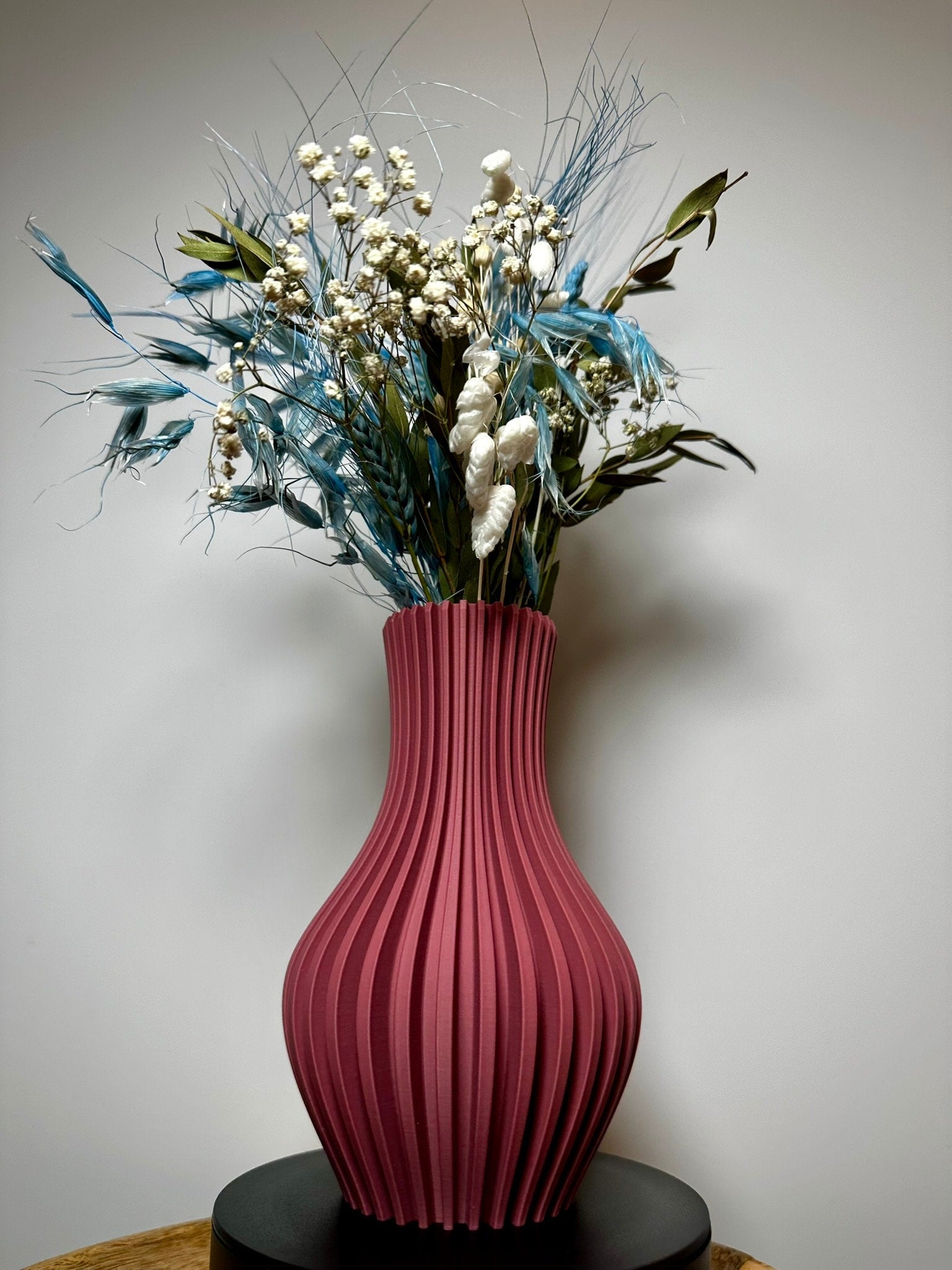 Dekovase / Vase / Trockenblumen / Pampasgras / 3D Druck Vase / Kunststoff Vase / bruchsichere Vase / bis 25 cm. / "Athene"