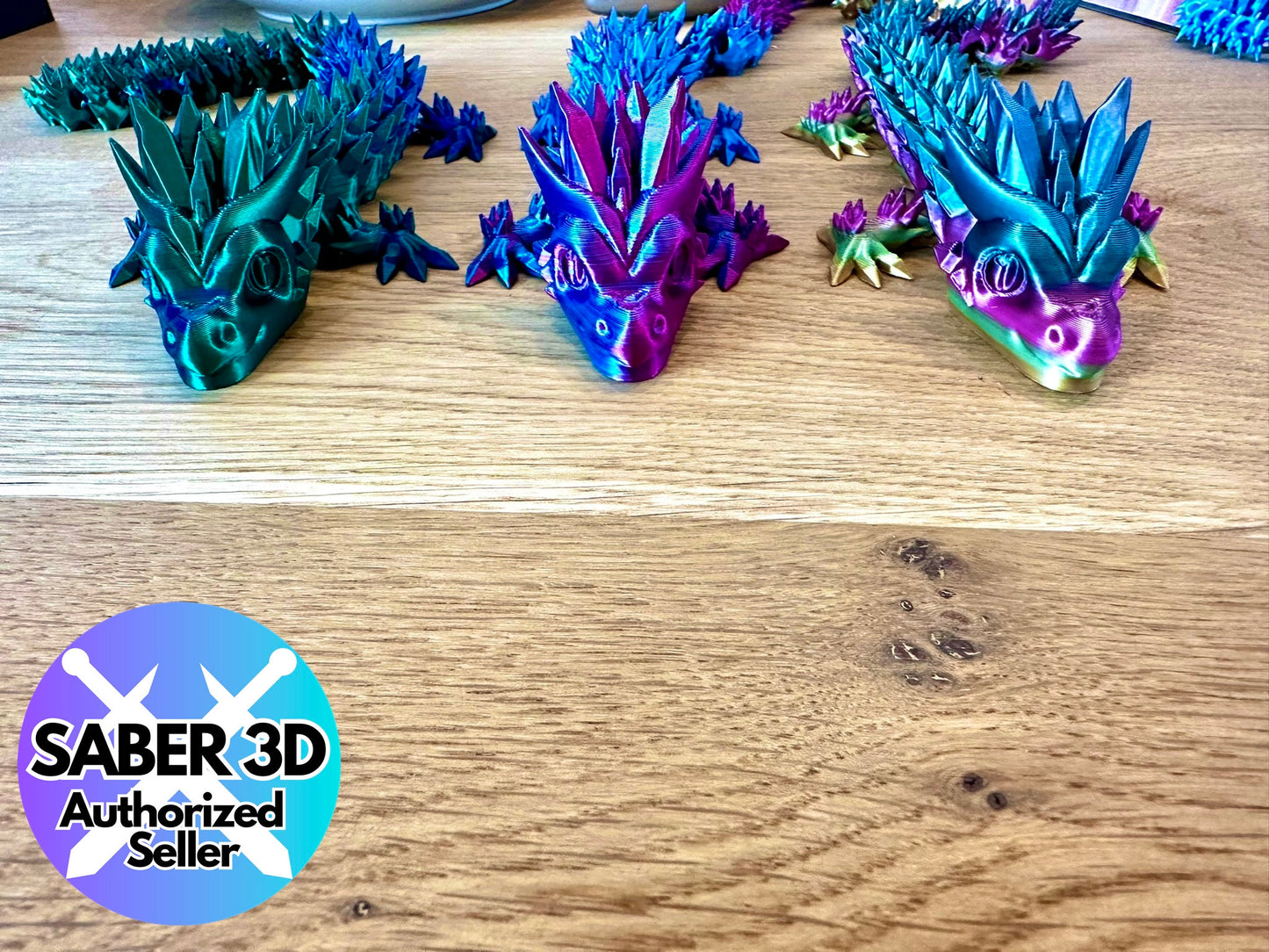 Beweglicher Kristall Glieder Drache 3D Druck Crystal Dragon