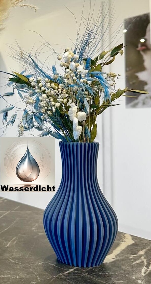 Dekovase / Vase / Trockenblumen / Pampasgras / 3D Druck Vase / Kunststoff Vase / bruchsichere Vase / bis 25 cm. / "Athene"