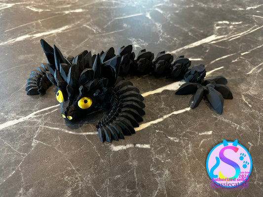 Beweglicher Kristall Glieder Drache mit Flügeln 3D Druck Crystal Dragon