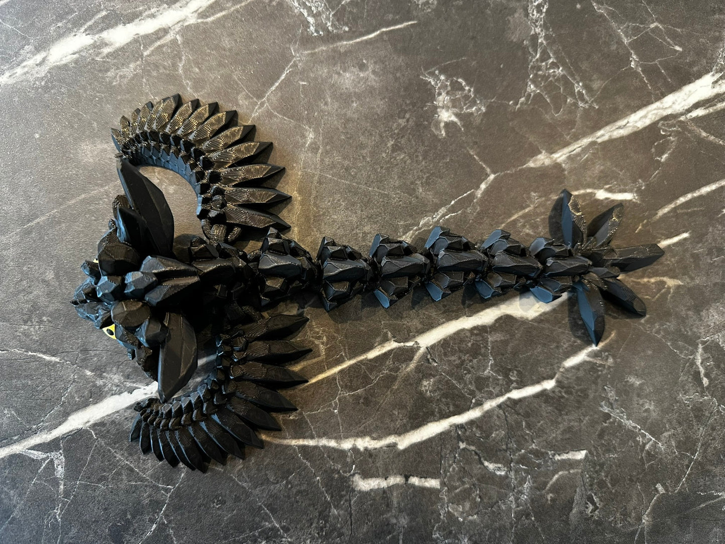 Beweglicher Kristall Glieder Drache mit Flügeln 3D Druck Crystal Dragon