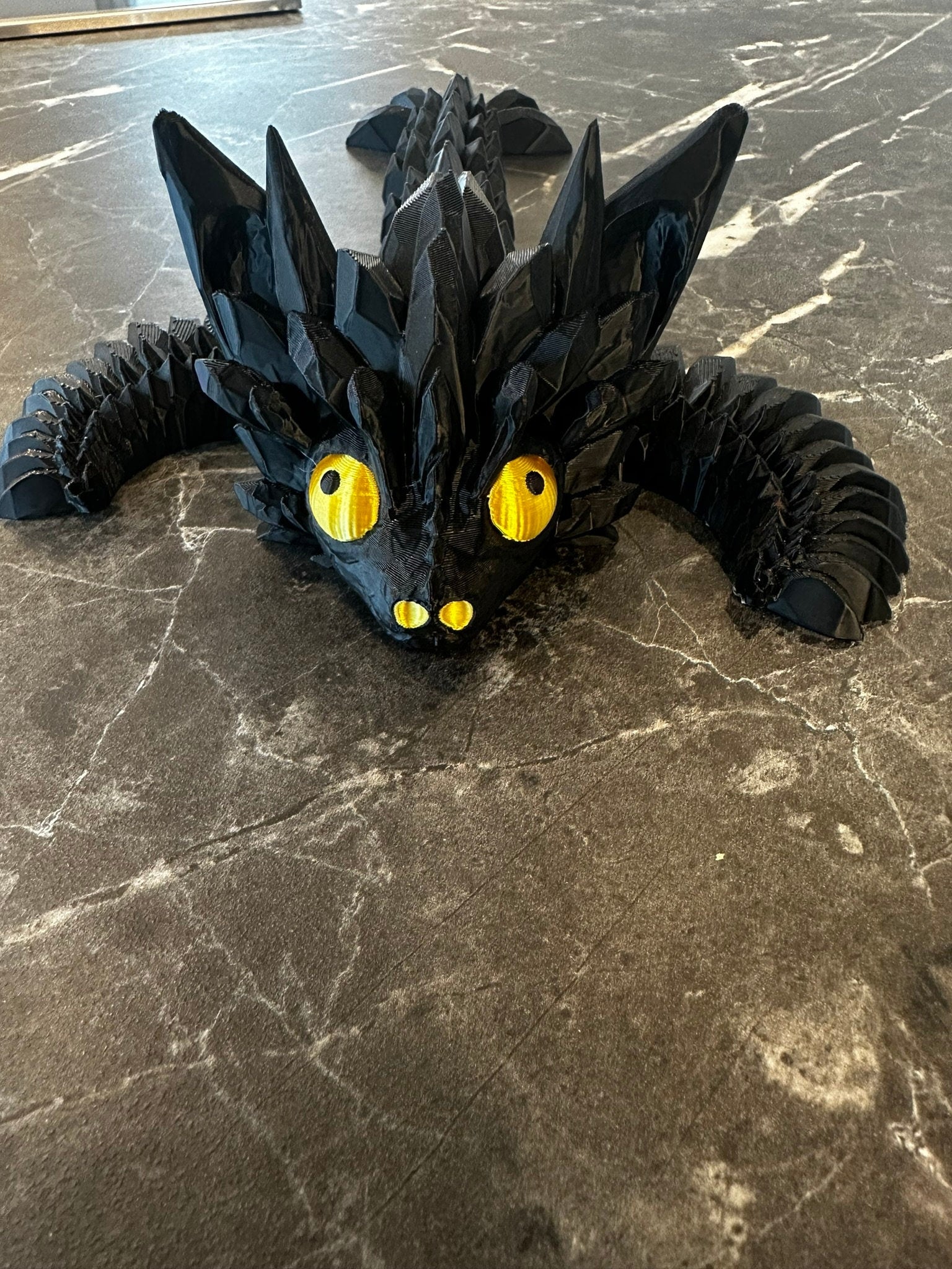 Beweglicher Kristall Glieder Drache mit Flügeln 3D Druck Crystal Dragon