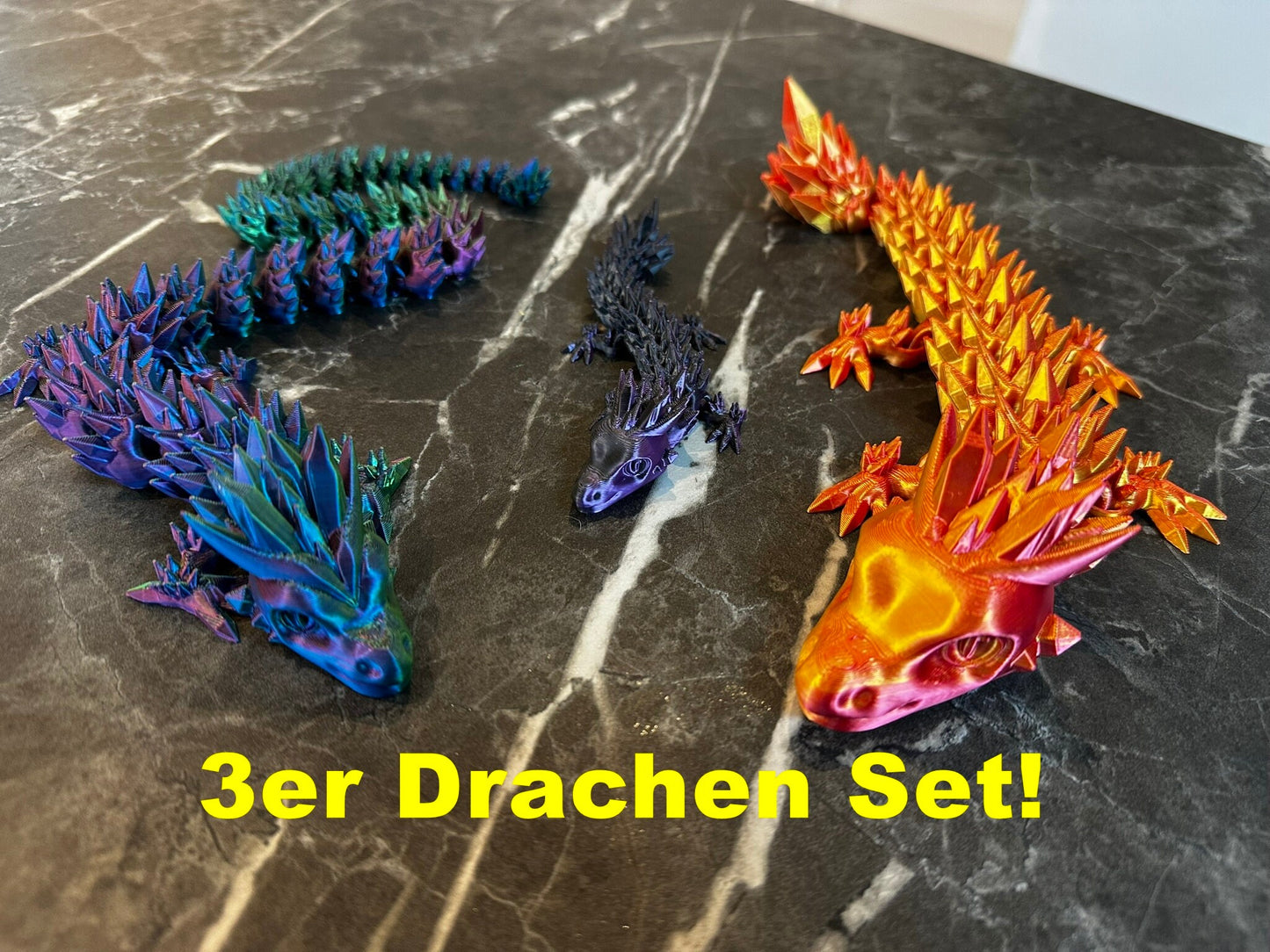 Beweglicher Kristall Glieder Drache 3D Druck Kombo Crystal Dragon