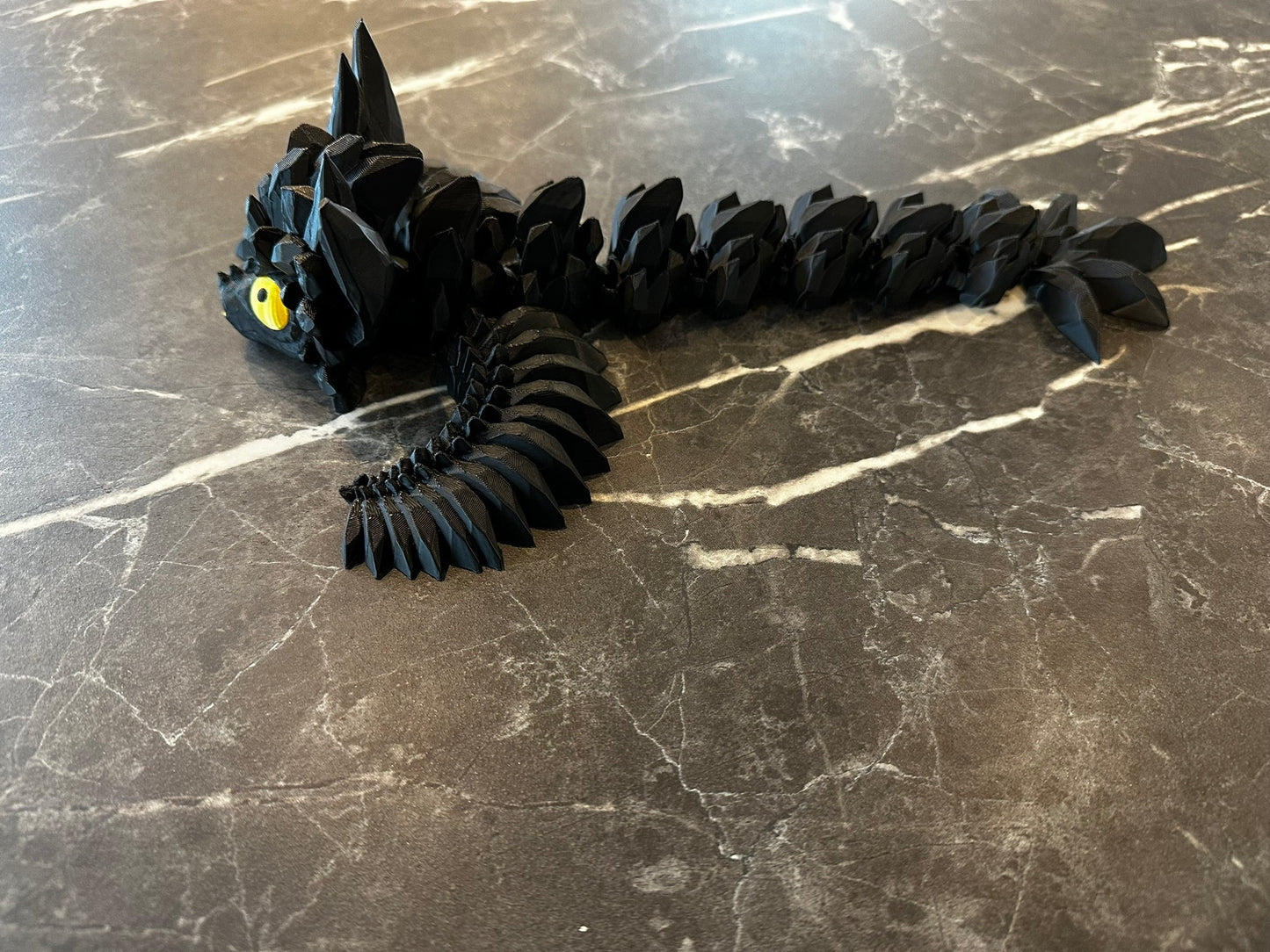 Beweglicher Kristall Glieder Drache mit Flügeln 3D Druck Crystal Dragon